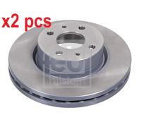 X2 PCS L&R SIDES FRONT 43879 BRAKE DISC FEBI BILSTEIN