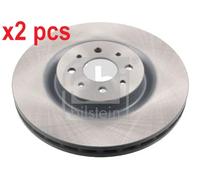 X2 PCS L&R SIDES FRONT 43984 BRAKE DISC FEBI BILSTEIN