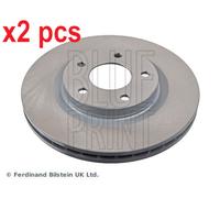 Pair of Front Brake Disc Fits Dodge Avenger Caliber Mitsubi Blue Print ADA104309