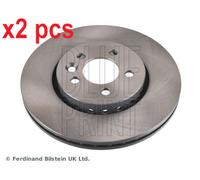 X2 PCS L&R SIDES FRONT ADG043235 BRAKE DISC BLUE PRINT