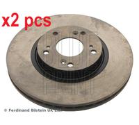 X2 PCS L&R SIDES FRONT ADH24377 BRAKE DISC BLUE PRINT