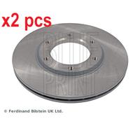 X2 PCS L&R SIDES FRONT ADN14336 BRAKE DISC BLUE PRINT