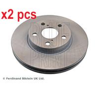 2x Brake Discs Pair Vented Front 260mm ADT343112 Blue Print Set 4351205030 New