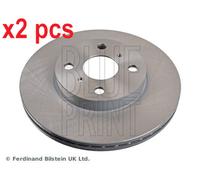 X2 PCS L&R SIDES FRONT ADT343137 BRAKE DISC BLUE PRINT