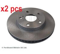 X2 PCS L&R SIDES FRONT ADT34376 BRAKE DISC BLUE PRINT