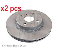 X2 PCS L&R SIDES FRONT ADT34379 BRAKE DISC BLUE PRINT
