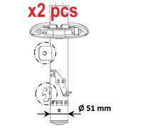 X2 PCS L&R SIDES FRONT BOTH SIDES L&R FITS PEUGEOT SHOCK ABSORBER 3338055 KYB