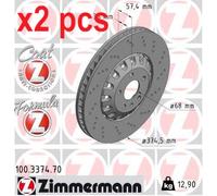 X2 PCS L&R SIDES FRONT BRAKE DISC 100.3374.70