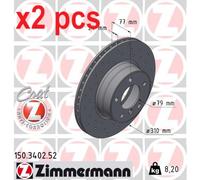 X2 PCS L&R SIDES FRONT BRAKE DISC 150.3402.52