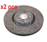 X2 PCS L&R SIDES FRONT BRAKE DISC 171465