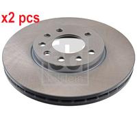 X2 PCS L&R SIDES FRONT BRAKE DISC 17211