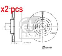 X2 PCS L&R SIDES FRONT BRAKE DISC 196889
