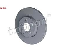 TOPRAN FRONT 2 X BRAKE DISC 304728 FOR FORD