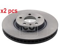 X2 PCS L&R SIDES FRONT BRAKE DISC 44022