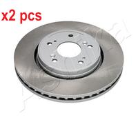 2x Brake disc Front Axle Vented 60-04-405C ASHIKA for HONDA CR-V III CR-V IV
