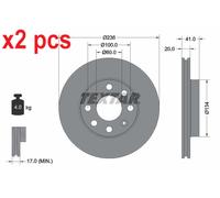 X2 PCS L&R SIDES FRONT BRAKE DISC 92029603