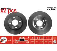 X2 PCS L&R SIDES FRONT BRAKE DISC DF2765