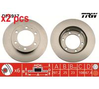X2 PCS L&R SIDES FRONT BRAKE DISC DF4917