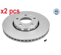 X2 PCS L&R SIDES FRONT FITS AUDI 100 C4 AVANT BRAKE DISC 183 521 1040/PD MEYLE