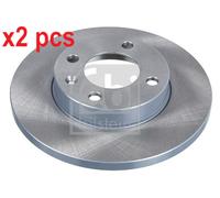 X2 PCS L&R SIDES FRONT FITS AUDI 80 B1 SALOON 1.6 BRAKE DISC 02121 FEBI BILSTEIN