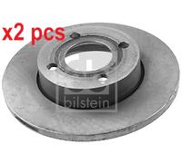 X2 PCS L&R SIDES FRONT FITS AUDI 80 B3 SALOON 1.6 BRAKE DISC 08556 FEBI BILSTEIN