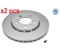 X2 PCS L&R SIDES FRONT FITS AUDI A1 1.0 TFSI BRAKE DISC 183 521 1018/PD MEYLE