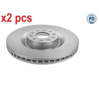X2 PCS L&R SIDES FRONT FITS AUDI A3 1.2 TSI BRAKE DISC 183 521 1010/PD MEYLE
