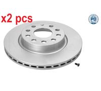 X2 PCS L&R SIDES FRONT FITS AUDI A3 1.2 TSI BRAKE DISC 1835211044PD MEYLE