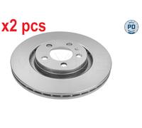 X2 PCS L&R SIDES FRONT FITS AUDI A3 1.6 BRAKE DISC 183 521 1027/PD MEYLE