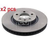X2 PCS L&R SIDES FRONT FITS AUDI A4 ALLROAD B8 BRAKE DISC 44022 FEBI BILSTEIN