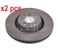 X2 PCS L&R SIDES FRONT FITS AUDI A4 ALLROAD B9 BRAKE DISC 107506 FEBI BILSTEIN