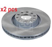 X2 PCS L&R SIDES FRONT FITS AUDI A6 C5 3.7 BRAKE DISC 44021 FEBI BILSTEIN