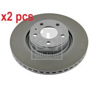 X2 PCS L&R SIDES FRONT FITS AUDI A6 C6 2.4 BRAKE DISC 26648 FEBI BILSTEIN