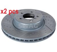 X2 PCS L&R SIDES FRONT FITS BMW 1 SPORTS HATCH 114 I BRAKE DISC 20105720 SWAG
