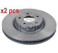 X2 PCS L&R SIDES FRONT FITS BMW 3 325 D BRAKE DISC 171480 FEBI BILSTEIN