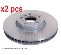 X2 PCS L&R SIDES FRONT FITS BMW 5 520 I BRAKE DISC ADB114372 BLUE PRINT