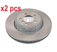 X2 PCS L&R SIDES FRONT FITS BMW 5 528 I BRAKE DISC 105723 FEBI BILSTEIN