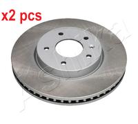 X2 PCS L&R SIDES FRONT FITS CHEVROLET CAPTIVA 2.4 BRAKE DISC 600WW12C ASHIKA