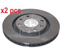 X2 PCS L&R SIDES FRONT FITS CITROËN BERLINGO / BRAKE DISC 10321 FEBI BILSTEIN