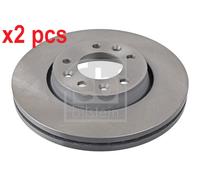 X2 PCS L&R SIDES FRONT FITS CITROËN DISPATCH II BRAKE DISC 108651 FEBI BILSTEIN