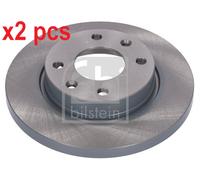 X2 PCS L&R SIDES FRONT FITS CITROËN XSARA 1.4 I BRAKE DISC 11105 FEBI BILSTEIN