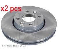 X2 PCS L&R SIDES FRONT FITS DACIA DOKKER MPV 1.6 BRAKE DISC ADR164307 BLUE PRINT