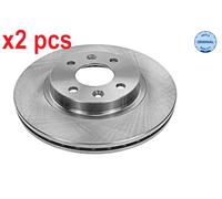 X2 PCS L&R SIDES FRONT FITS DACIA LOGAN 1.2 16V BRAKE DISC 16-15 521 0036 MEYLE