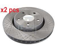 X2 PCS L&R SIDES FRONT FITS DODGE DURANGO 3.6 BRAKE DISC 108584 FEBI BILSTEIN