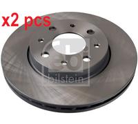X2 PCS L&R SIDES FRONT FITS FOR FIAT 500 C 1.2 BRAKE DISC 43826 FEBI BILSTEIN