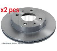 X2 PCS L&R SIDES FRONT FITS FOR NISSAN ALMERA BRAKE DISC ADN14372 BLUE PRINT