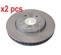 X2 PCS L&R SIDES FRONT FITS FOR NISSAN LEAF BRAKE DISC 108686 FEBI BILSTEIN