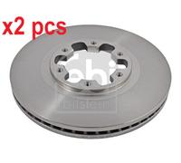 X2 PCS L&R SIDES FRONT FITS FOR NISSAN NAVARA BRAKE DISC 170741 FEBI BILSTEIN