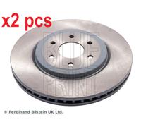 X2 PCS L&R SIDES FRONT FITS FOR NISSAN NAVARA BRAKE DISC ADN143118 BLUE PRINT