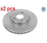 X2 PCS L&R SIDES FRONT FITS FORD C-MAX 2.0 BRAKE DISC 5835215027PD MEYLE